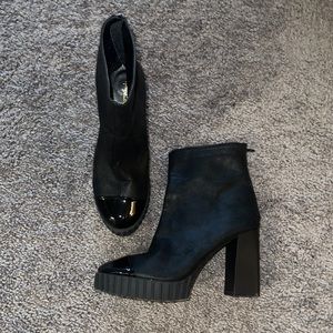 Black Vinyl Cap Booties